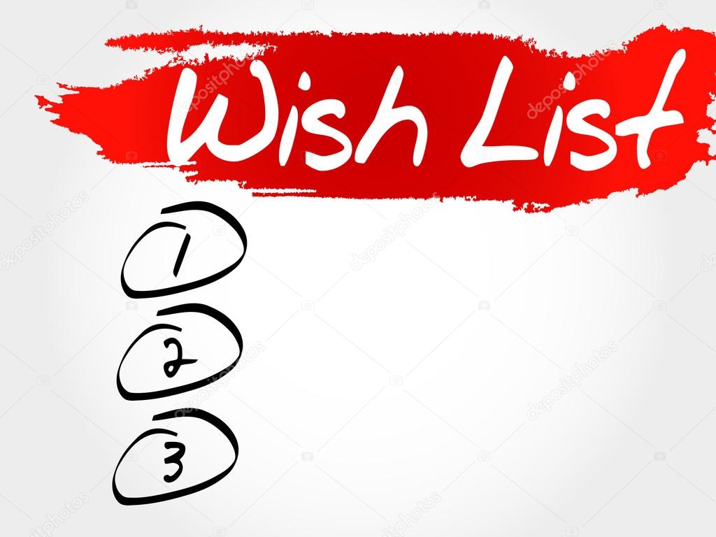 Wish List blank list