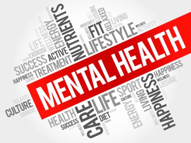 Ruh sağlığı kelime bulutu