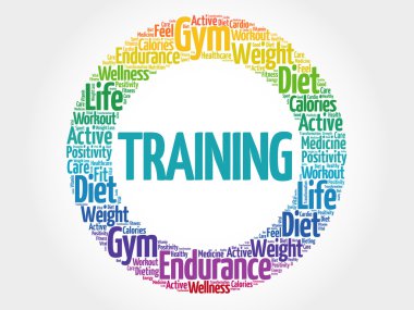 Daire damga kelime bulutu eğitim