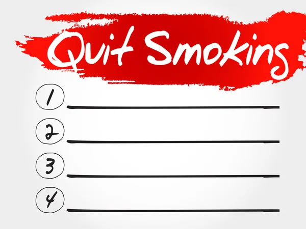 Přestat kouřit prázdný seznam — Stockový vektor