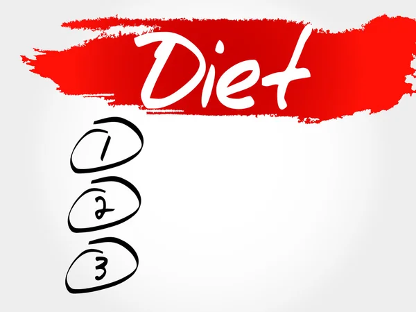 Prázdný seznam dieta — Stockový vektor