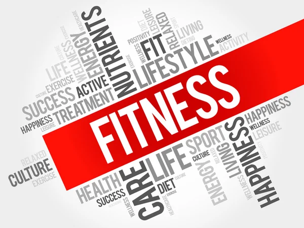 Fitness word cloud — Stockvector