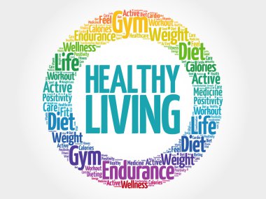 Sağlıklı yaşam daire damgası