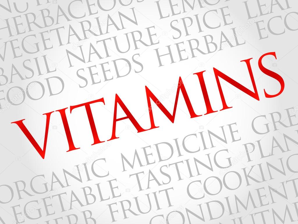 Vitamins word cloud