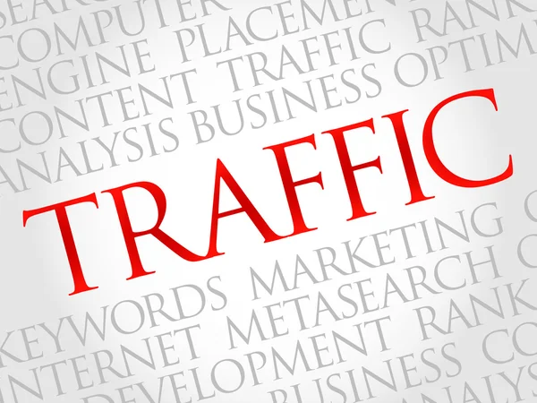 Nube di parole TRAFFIC — Vettoriale Stock