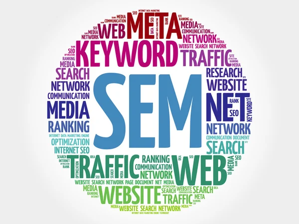 Sem - marknadsföring av sökmotorer — Stock vektor