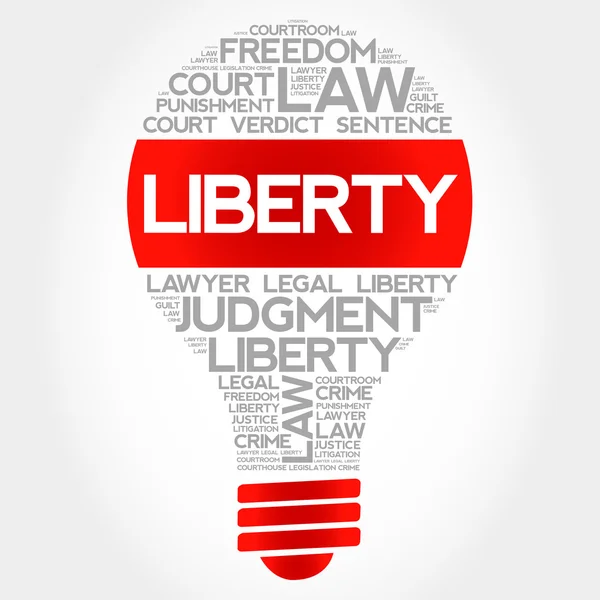 Liberty lamp word cloud — Stockvector
