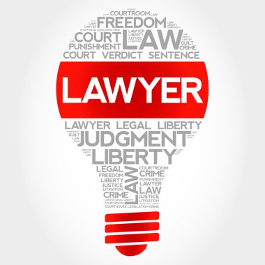 Avukat ampul kelime bulutu