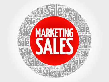 Pazarlama satış kelimeler bulut damga
