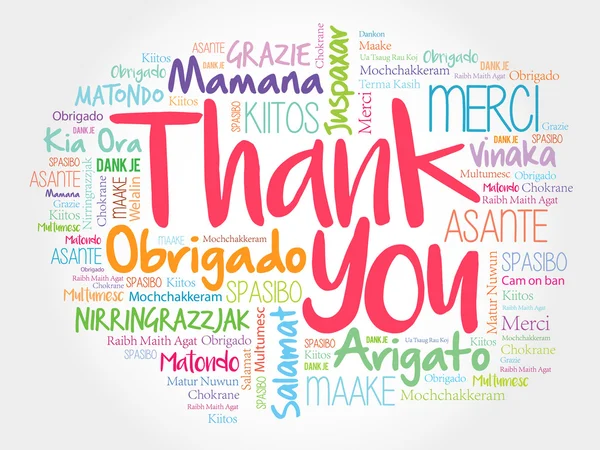 Thank You Word Cloud — Stock Vector