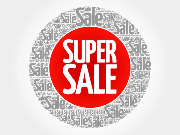 SUPER SALE words cloud — Stock Vector