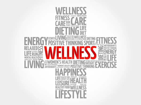 Wellness word cloud — Stock vektor