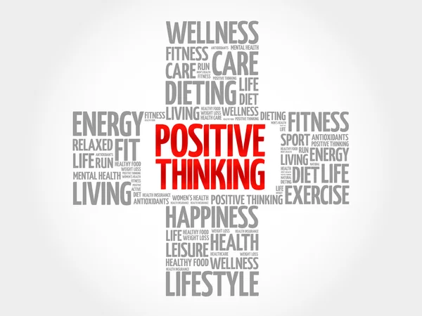 Positive thinking word cloud — Stock Vector