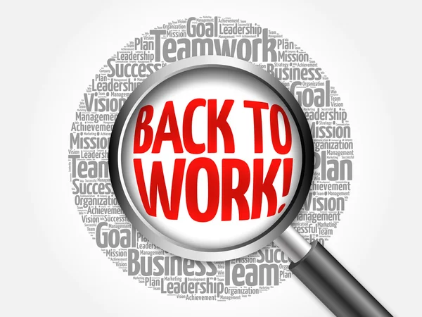 Back to work word cloud — Stock Photo, Image