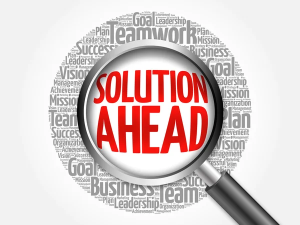 Solution ahead word cloud — Stock Photo, Image