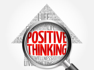 Pozitif düşünme ok kelime bulutu