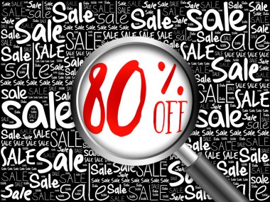 %80 off Satılık kelime bulutu
