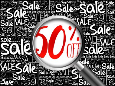 %50 off Satılık kelime bulutu
