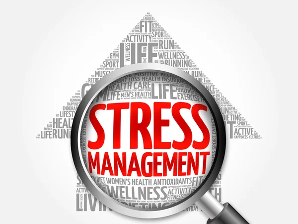 Stress Management pilen word cloud — Stockfoto