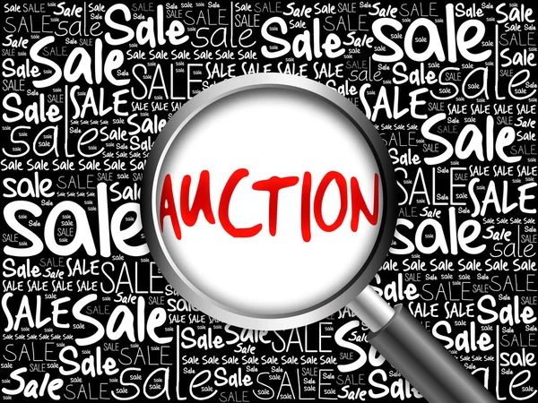 Aukciós értékesítés szó felhő — Stock Fotó