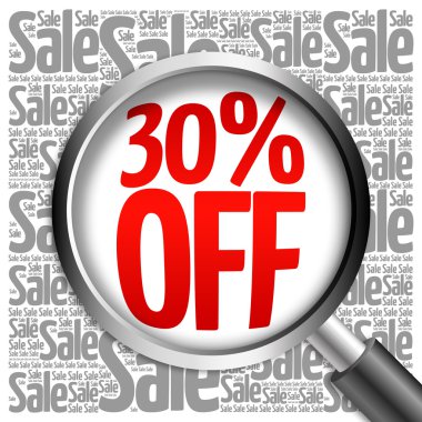 %30 off Satılık kelime bulutu