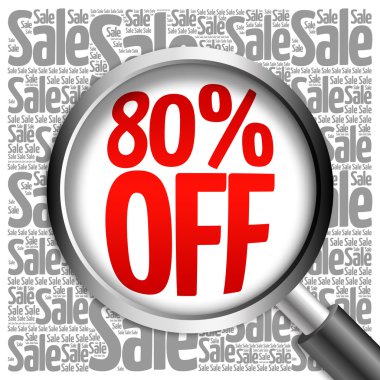 %80 off Satılık kelime bulutu