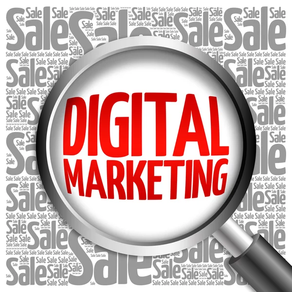 Marketing Digital nuvem palavra venda — Fotografia de Stock