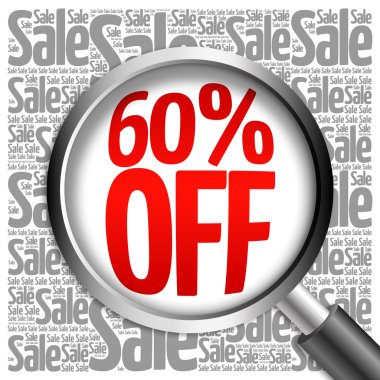 %60 off Satılık kelime bulutu