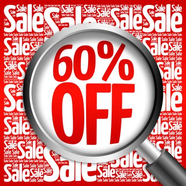 %60 off Satılık kelime bulutu