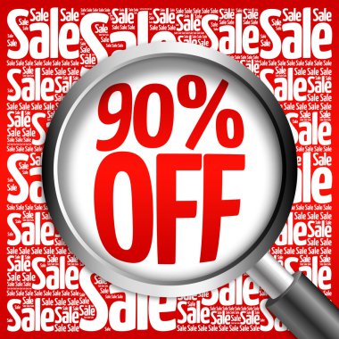 %90 off Satılık kelime bulutu büyüteç ile