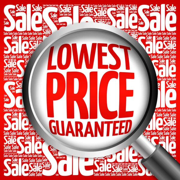 Prezzo più basso Garantito vendita parola nube — Foto Stock