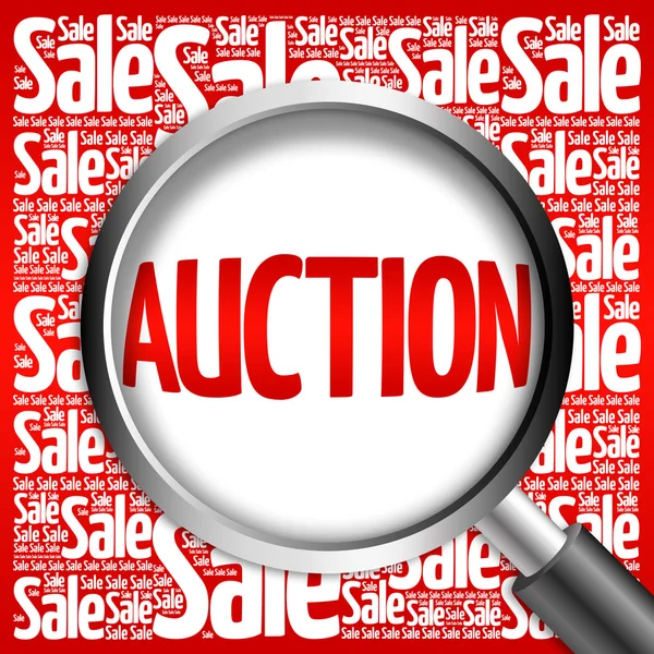 AUCTION sale word cloud — Stock Photo, Image