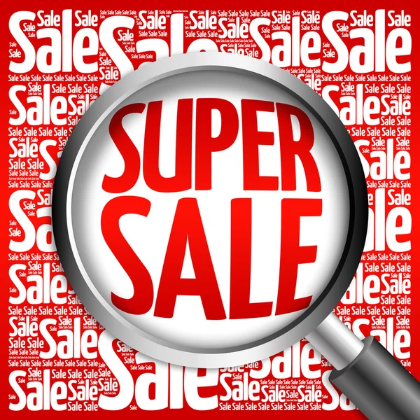 SUPER SALE word cloud — Stock Photo, Image