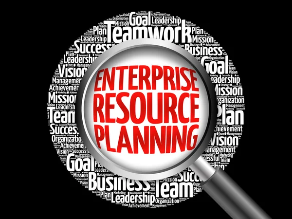 Nube de word de planificación de recursos empresariales —  Fotos de Stock