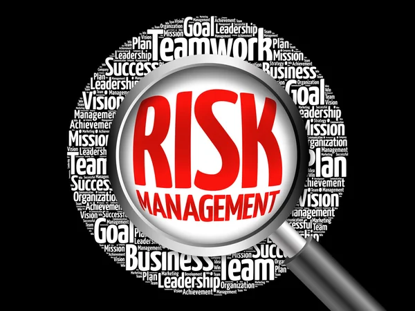 Chmura słowa zarządzanie ryzykiem — Zdjęcie stockowe