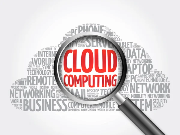 Σύννεφο υπολογιστών σύννεφο λέξεων — Φωτογραφία Αρχείου