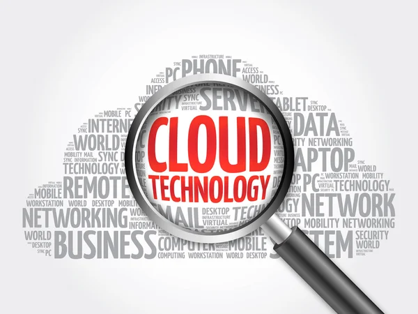クラウド技術の単語の雲 — ストック写真