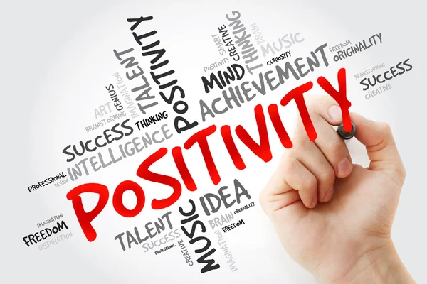 Hand writing Positivity with marker — Stock Photo, Image