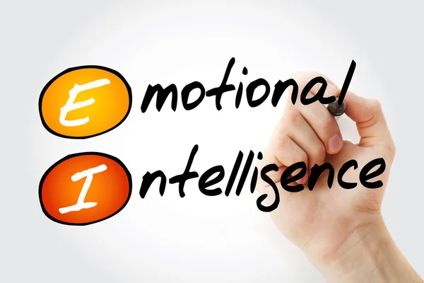 Scrittura a mano EI - Intelligenza Emozionale — Foto Stock
