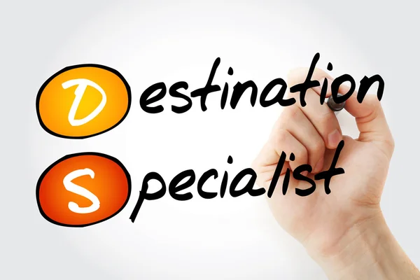 Hand schrijven Ds - bestemming Specialist — Stockfoto