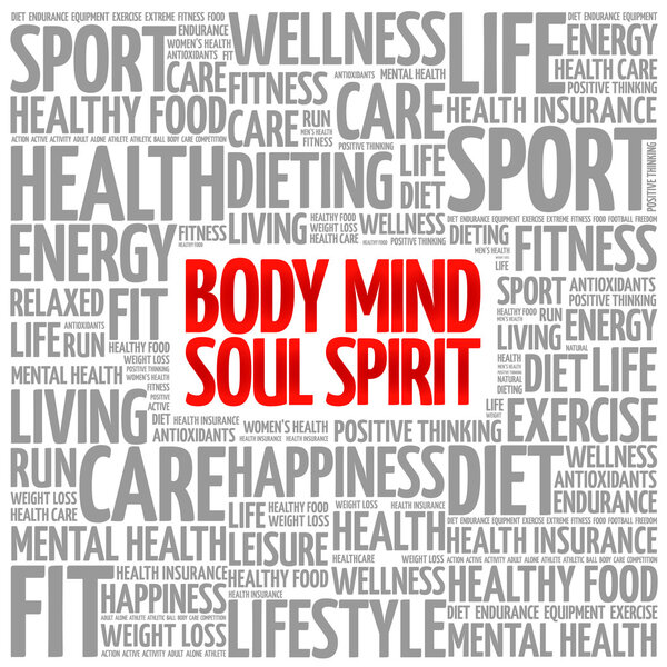 Body Mind Soul Spirit word cloud