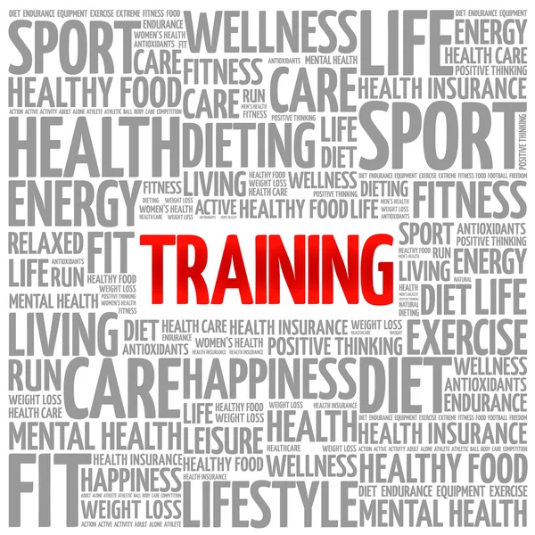 TRAINING word cloud background — Stock Vector