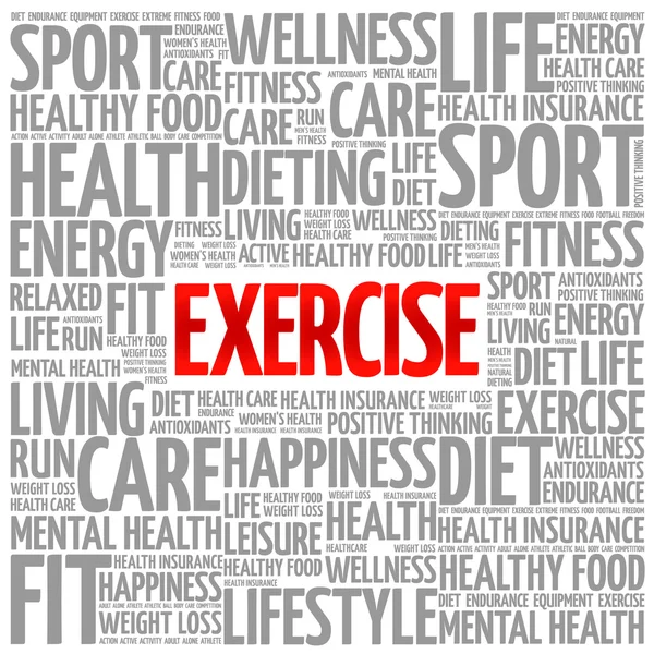พื้นหลังเมฆคํา EXERCISE — ภาพเวกเตอร์สต็อก