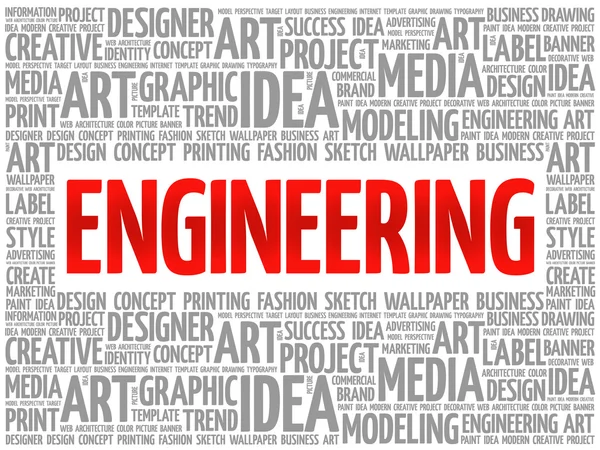 Ingeniería palabra nube — Archivo Imágenes Vectoriales