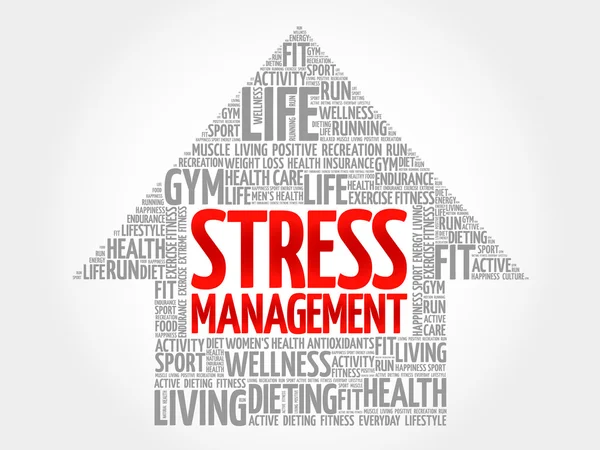 Stress Management arrow word cloud — Stock Vector