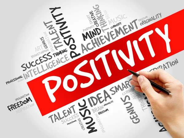 Nube di parole di positività — Foto Stock