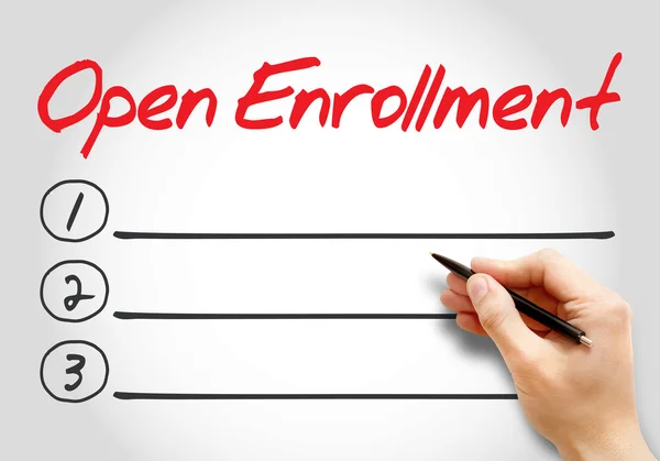 Open Enrollment blank list — Stock Photo, Image