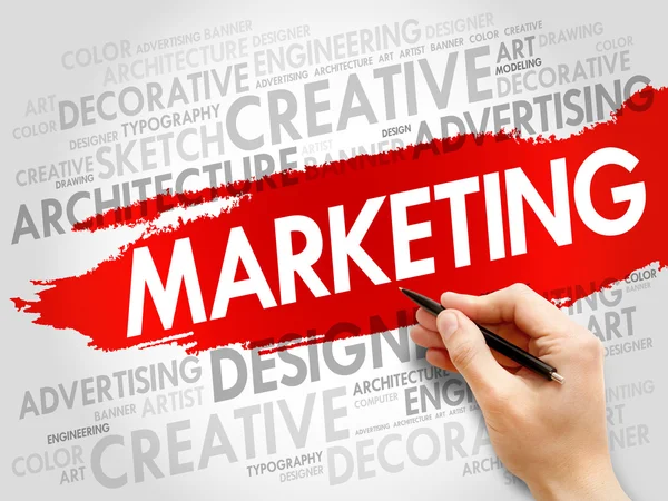 Marketing palabra nube — Foto de Stock