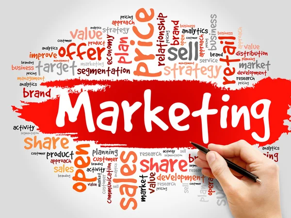 Marketing palabra nube — Foto de Stock