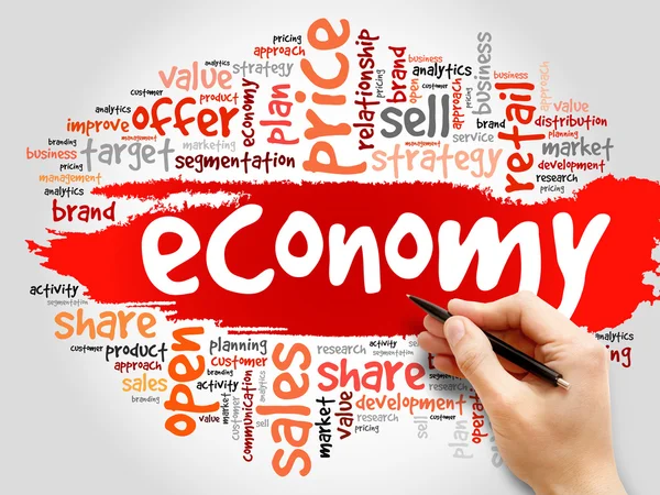 ECONOMY word cloud — Fotografie, imagine de stoc